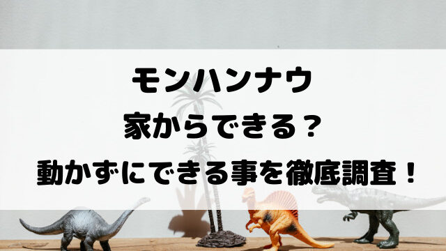 モンハンナウ家からできる？動かずにできる事を徹底調査！