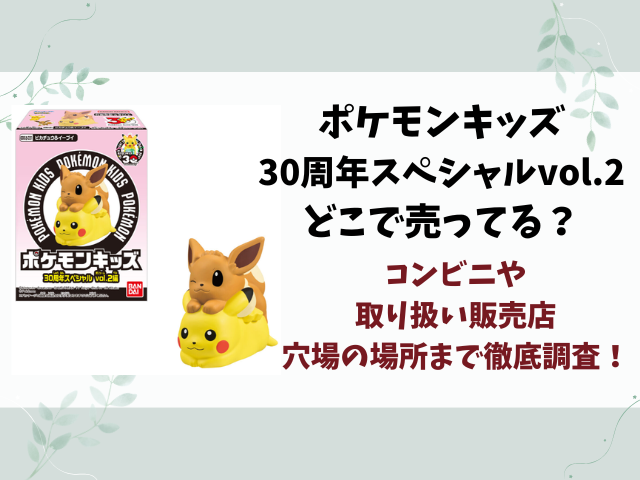 ポケモンキッズ30周年スペシャルvol.2売ってない？どこで買えるのかコンビニや取り扱い販売店を徹底リサーチ！